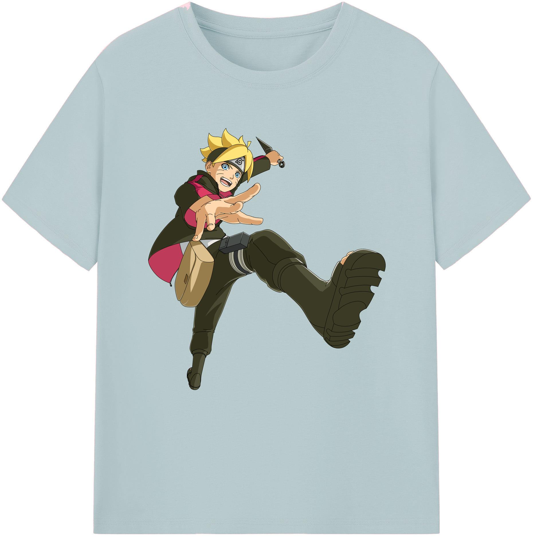 （画像用） NARUTO -ナルト- うずまき ボルト Uzumaki Boruto 綿100％半袖Tシャツ（フロントプリント）